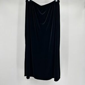Vintage Velvet Velour Midi Skirt Womens 1X Witchy Whimsigoth Vamp Grunge Pull On